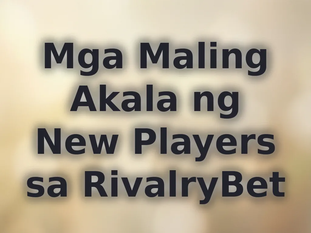 Mga pagkakamali ng beginners